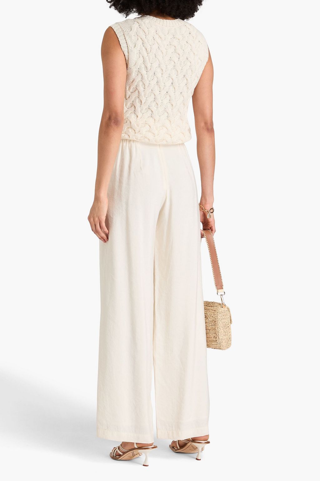 GENTRYPORTOFINO Modal-blend wide-leg pants