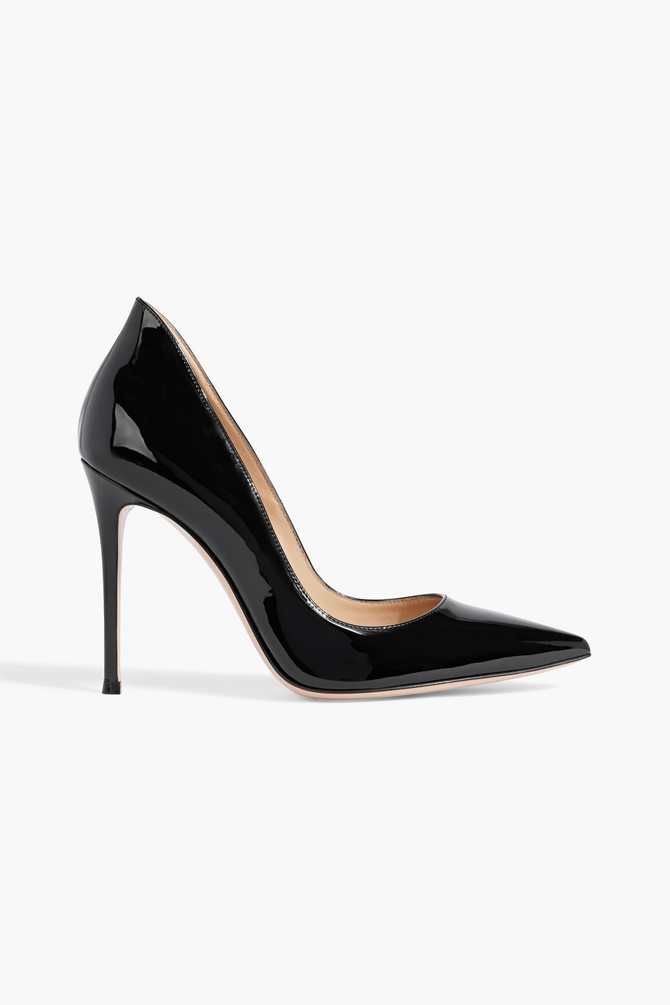 Gianvito Rossi Ellipsis Patent-leather Pumps In Black