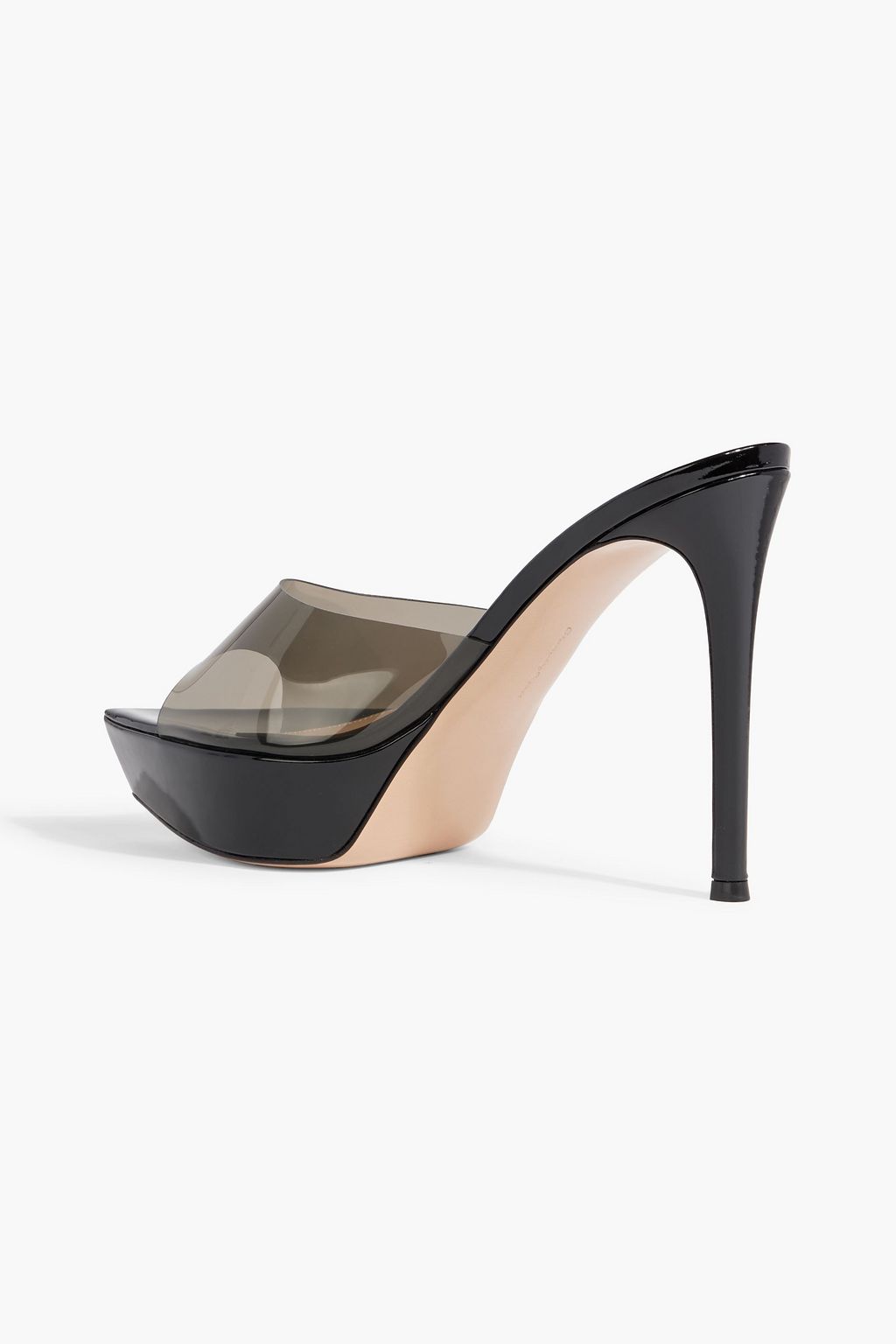 GIANVITO ROSSI Betty leather and TPU platform mules