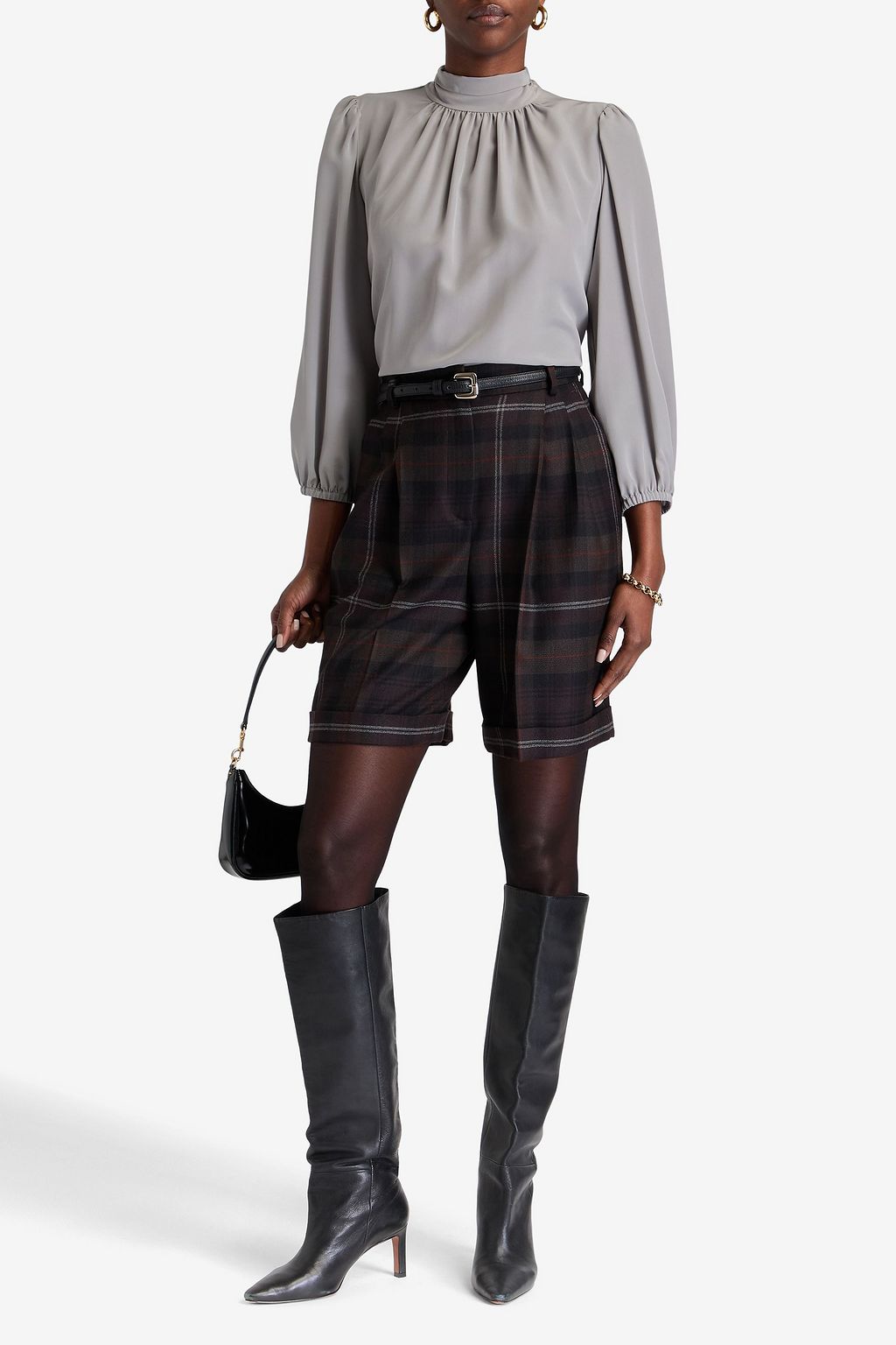 DOLCE&GABBANA Gathered silk crepe de chine blouse