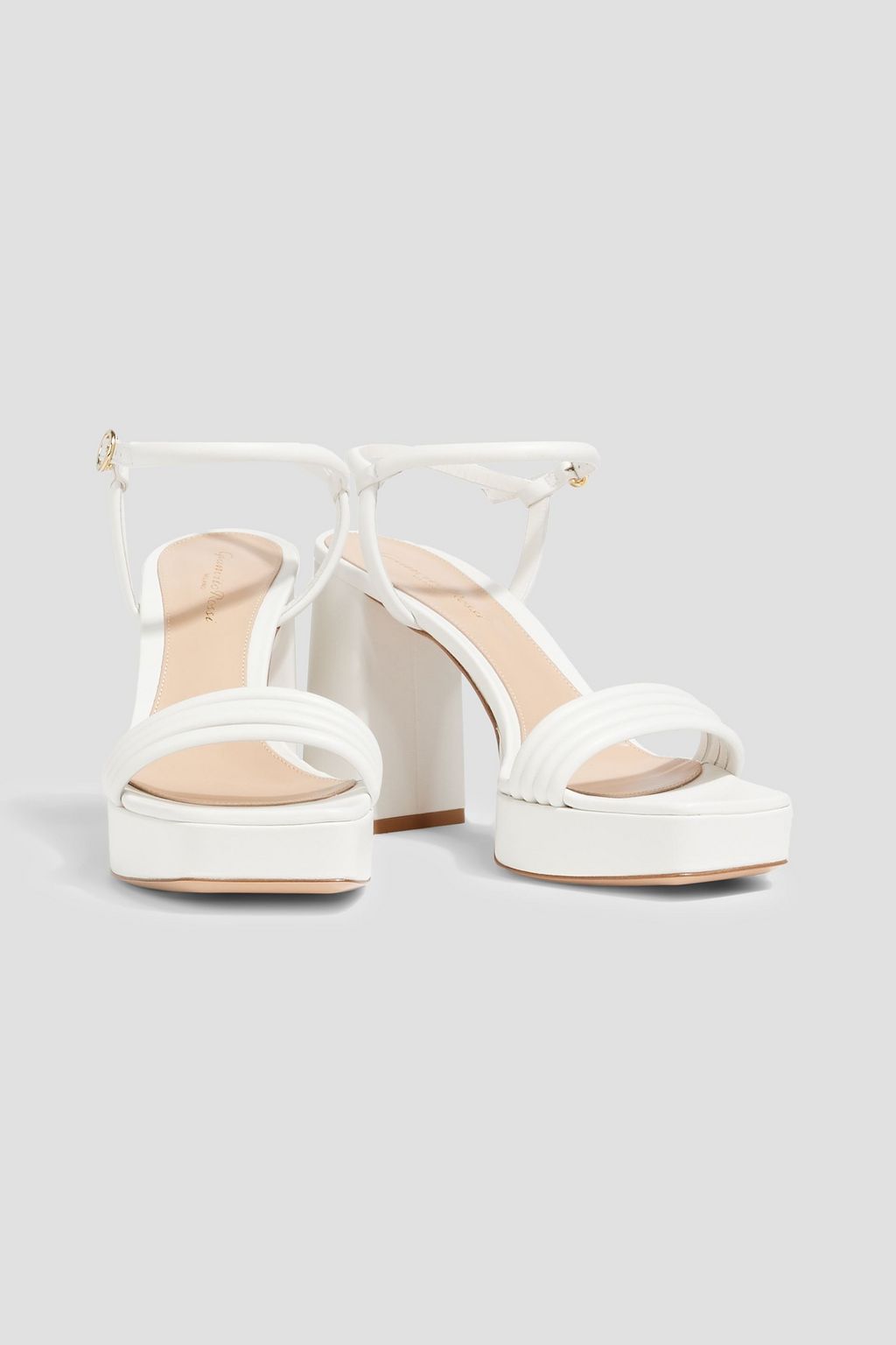 GIANVITO ROSSI Betty patent-leather and TPU platform mules