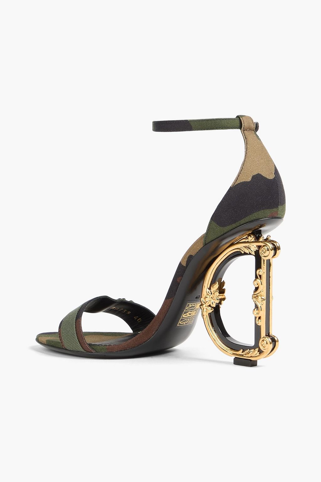 DOLCE&GABBANA Camouflage-print twill sandals
