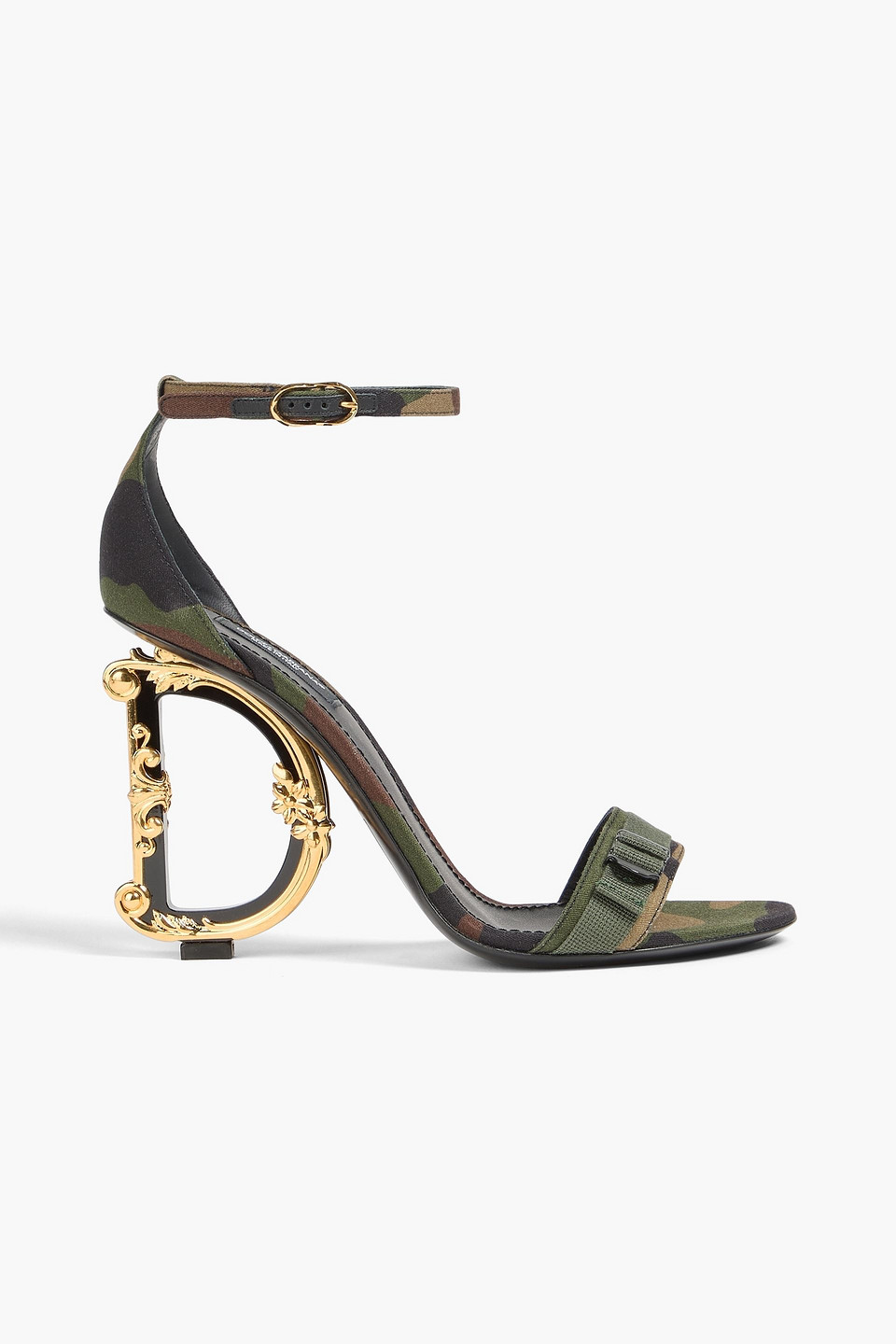 Dolce&Gabbana - Camouflage-print twill sandals - Green - EU 37.5