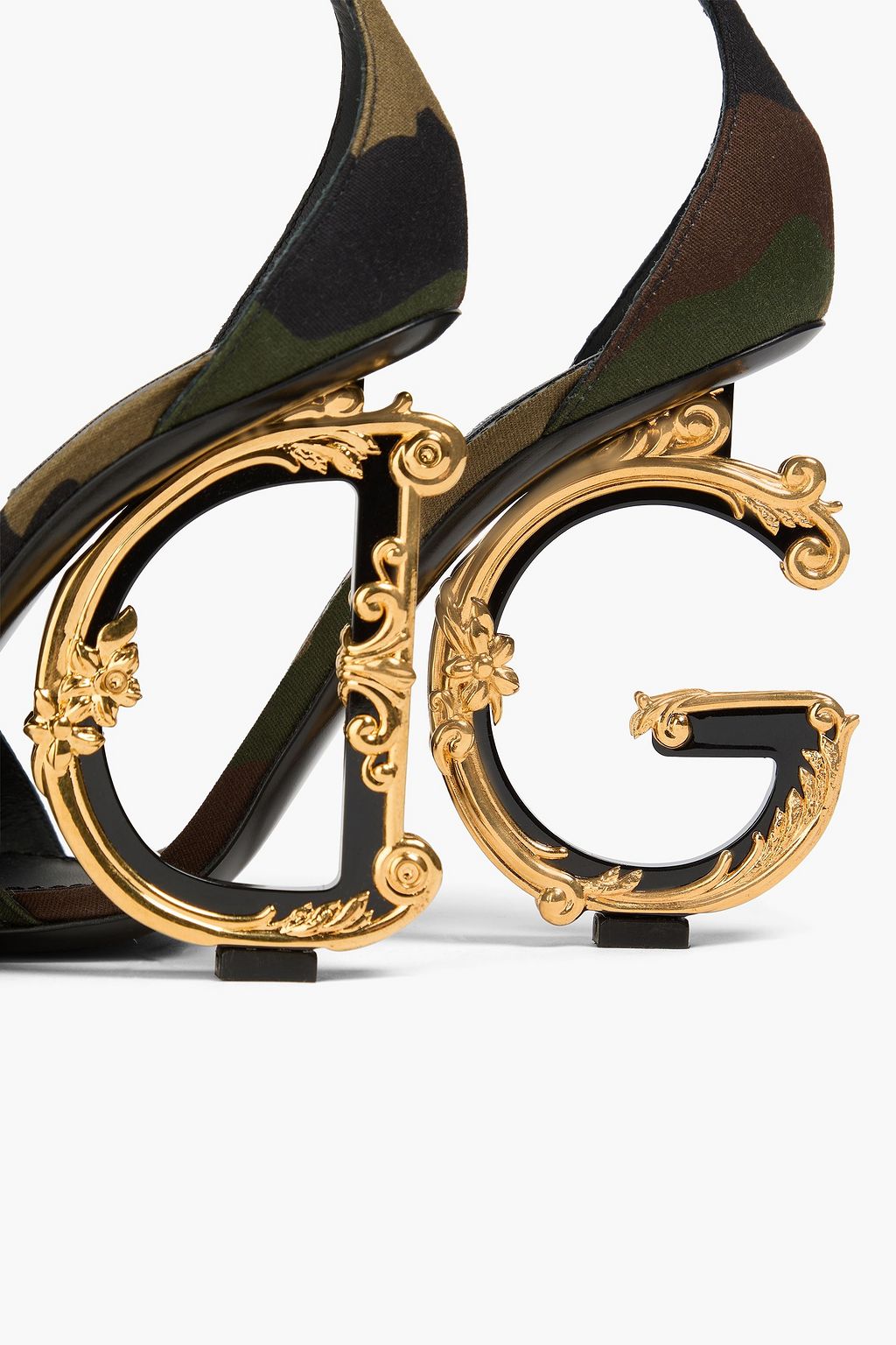 DOLCE&GABBANA Camouflage-print twill sandals