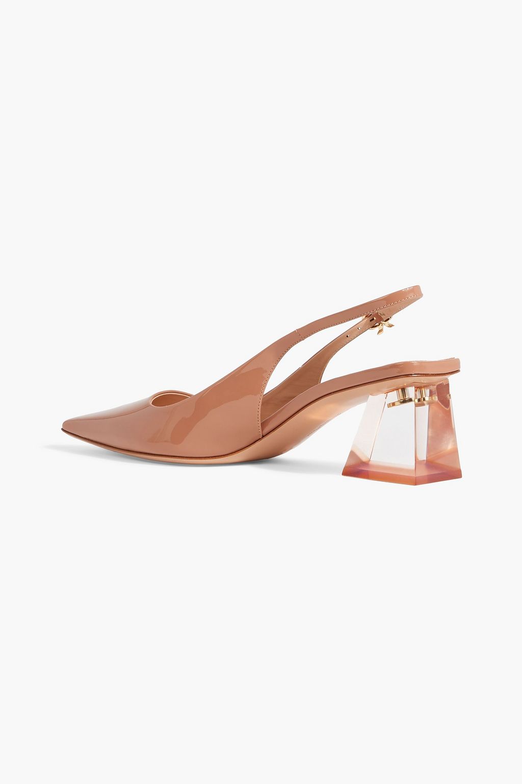 GIANVITO ROSSI Cosmic 55 patent-leather slingback pumps