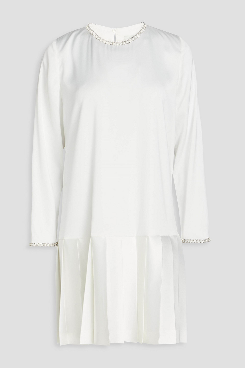 SANDRO BEADED SATIN MINI DRESS