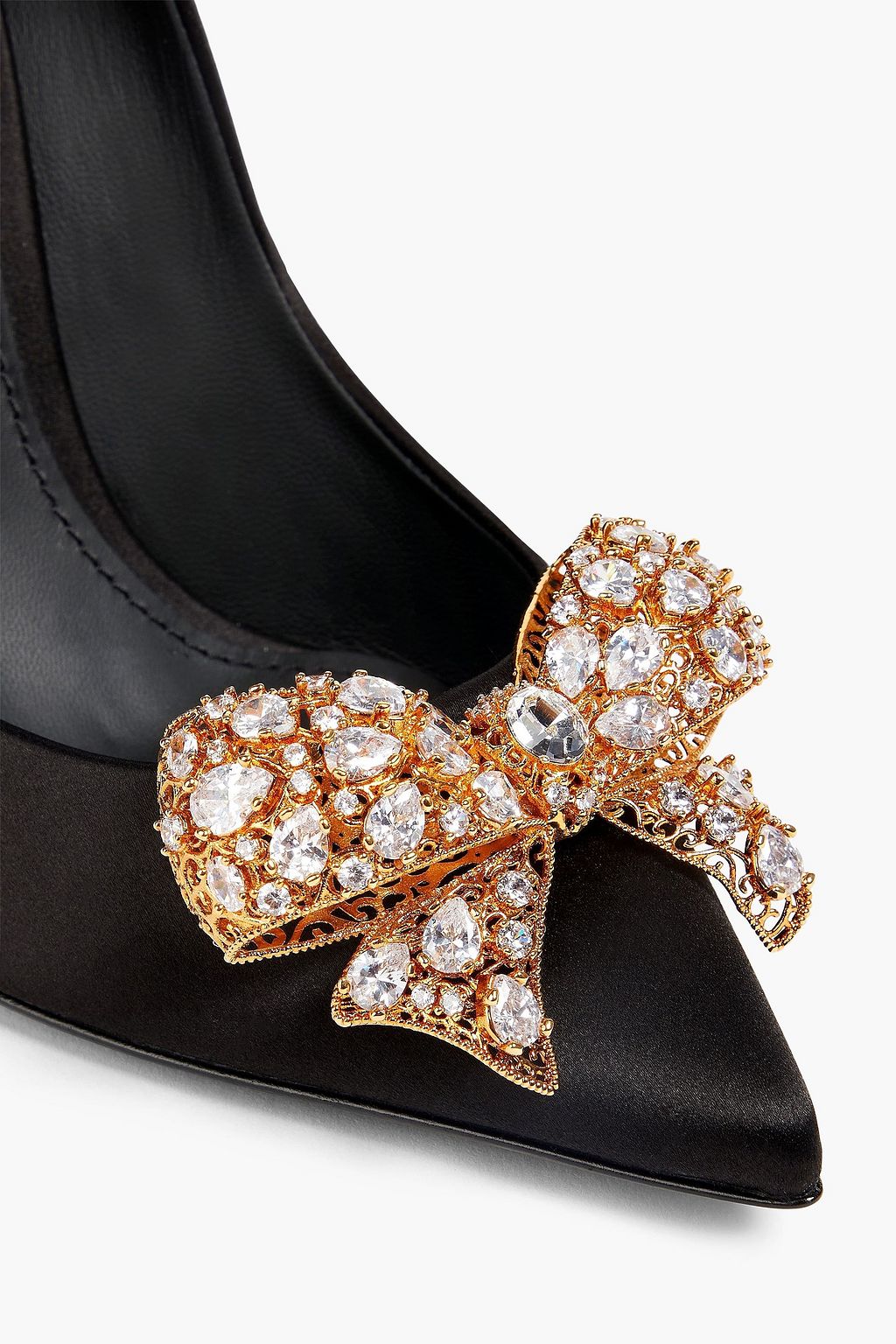 DOLCE&GABBANA Embellished satin pumps