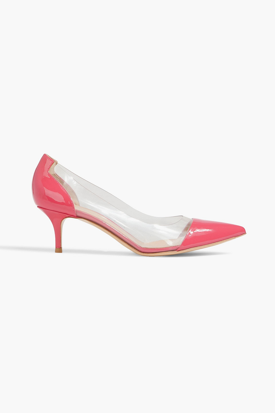 Gianvito Rossi Patent-leather And Pvc Pumps In Pink