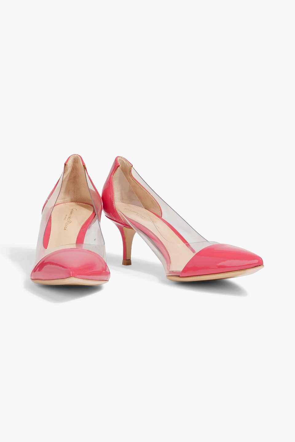 Gianvito Rossi Patent-leather And Pvc Pumps In Pink