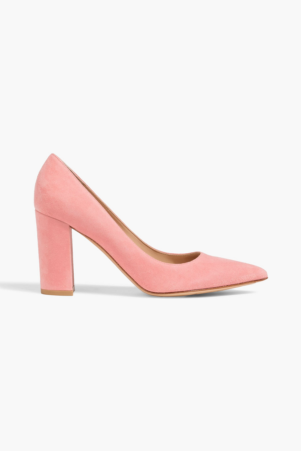 Gianvito Rossi Piper 85 Suede Pumps In Baby Pink