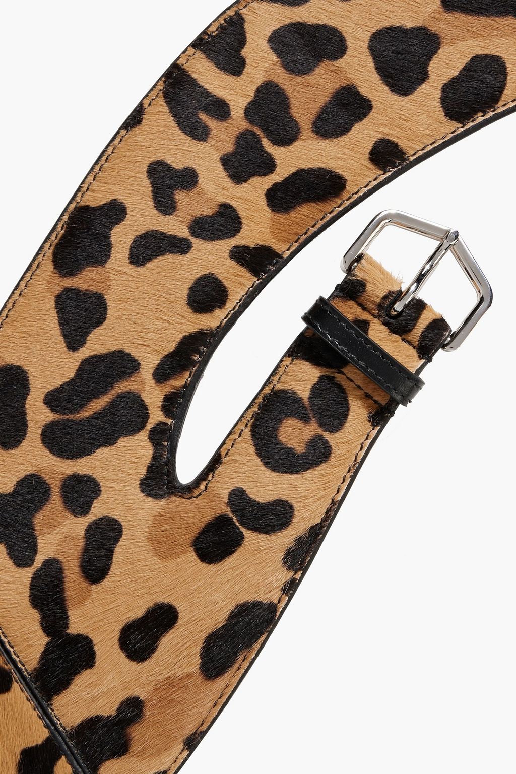 ALAÏA Leopard-print calf hair waist belt