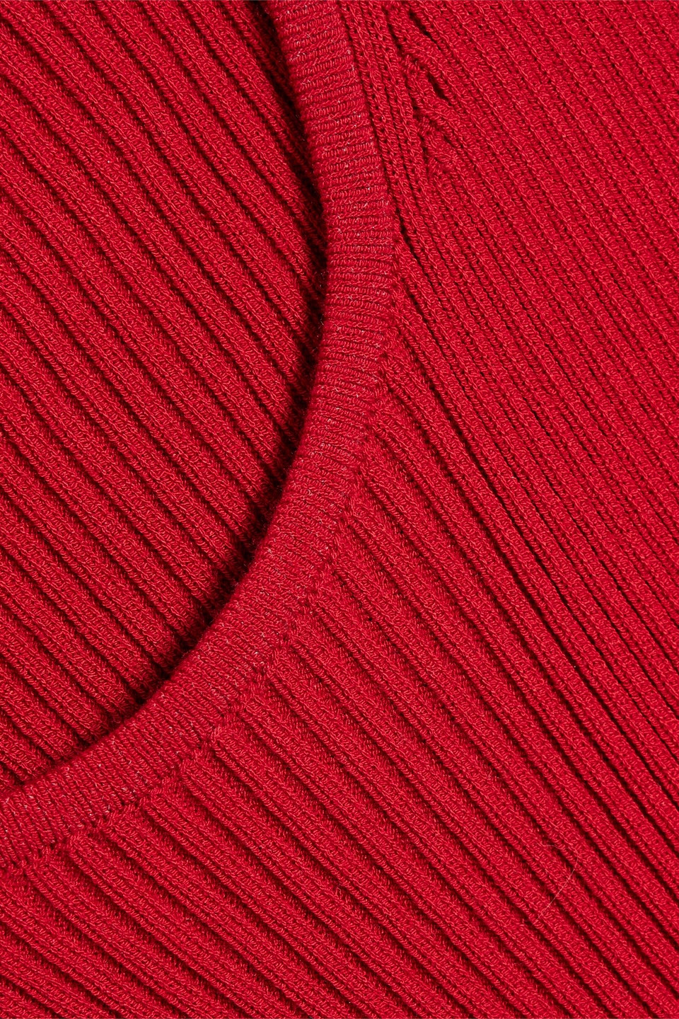 Rick Owens Ribbed Sleeveless Maxi Dress In Red