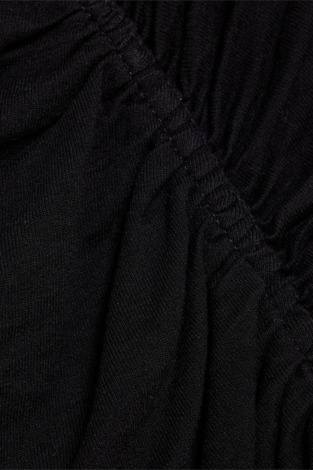 RICK OWENS LILIES Svita asymmetric ruched jersey maxi skirt