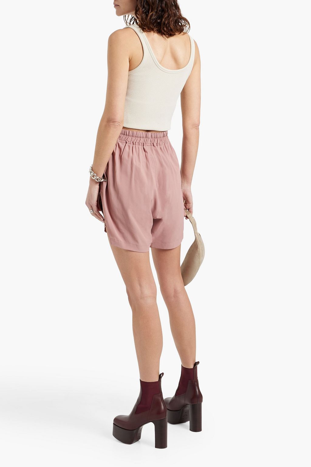 RICK OWENS Crepe shorts