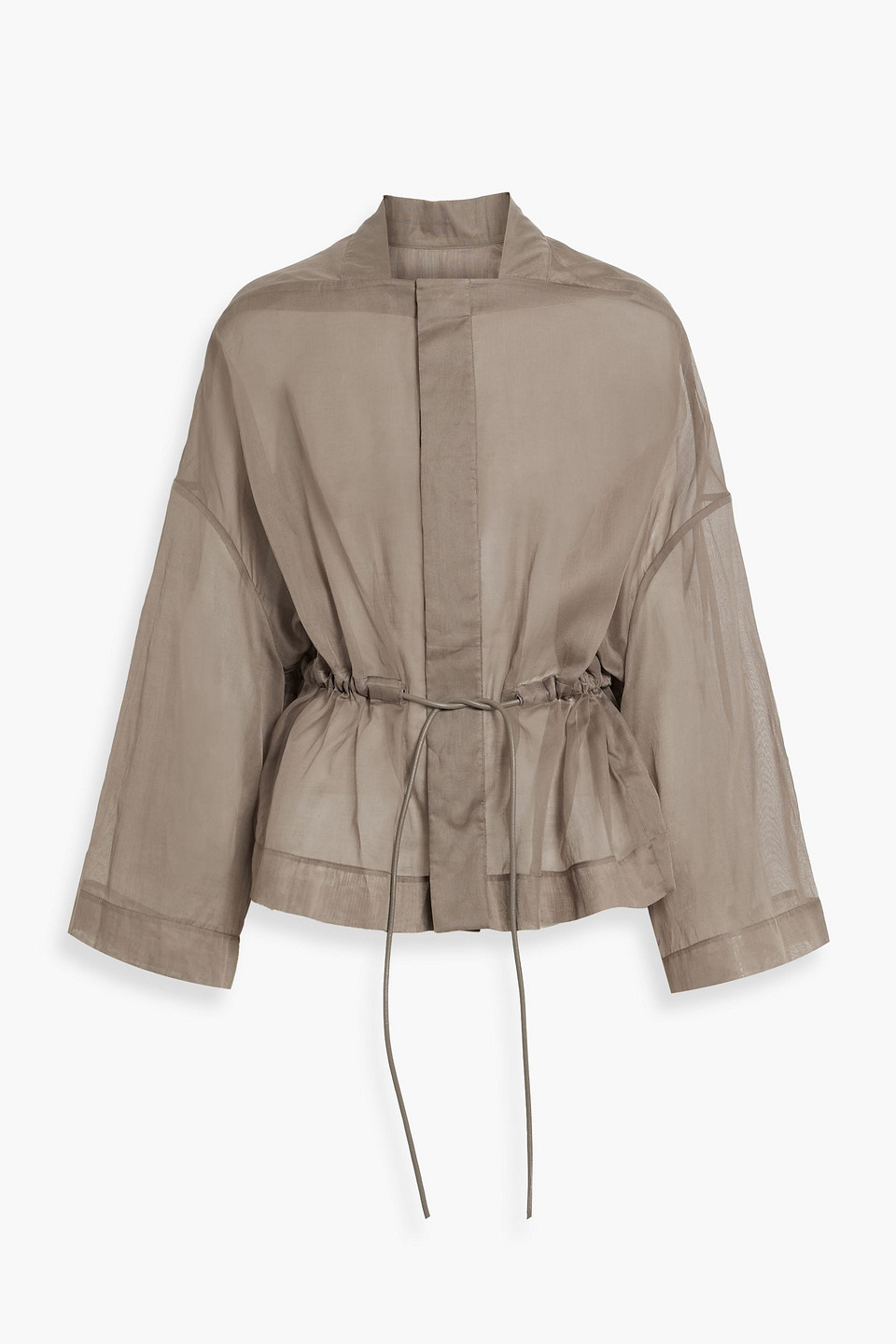 Rick Owens Sail Cotton-gauze Jacket In Mushroom
