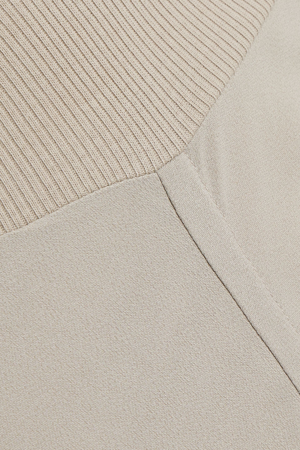 Rick Owens Jumbo Bias Crepe Wide-leg Pants In Stone