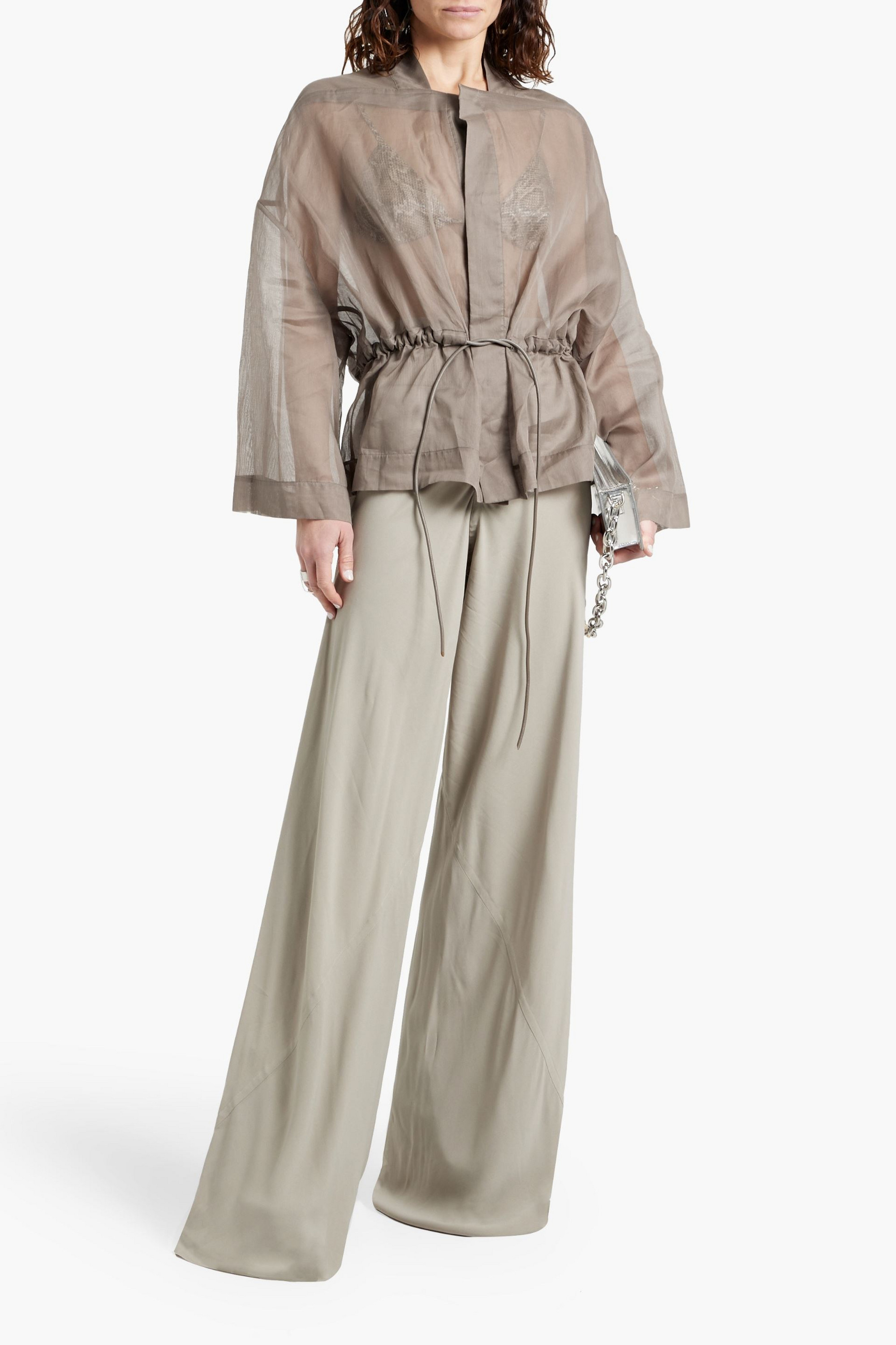 Rick Owens Jumbo Bias crepe wide-leg pants
