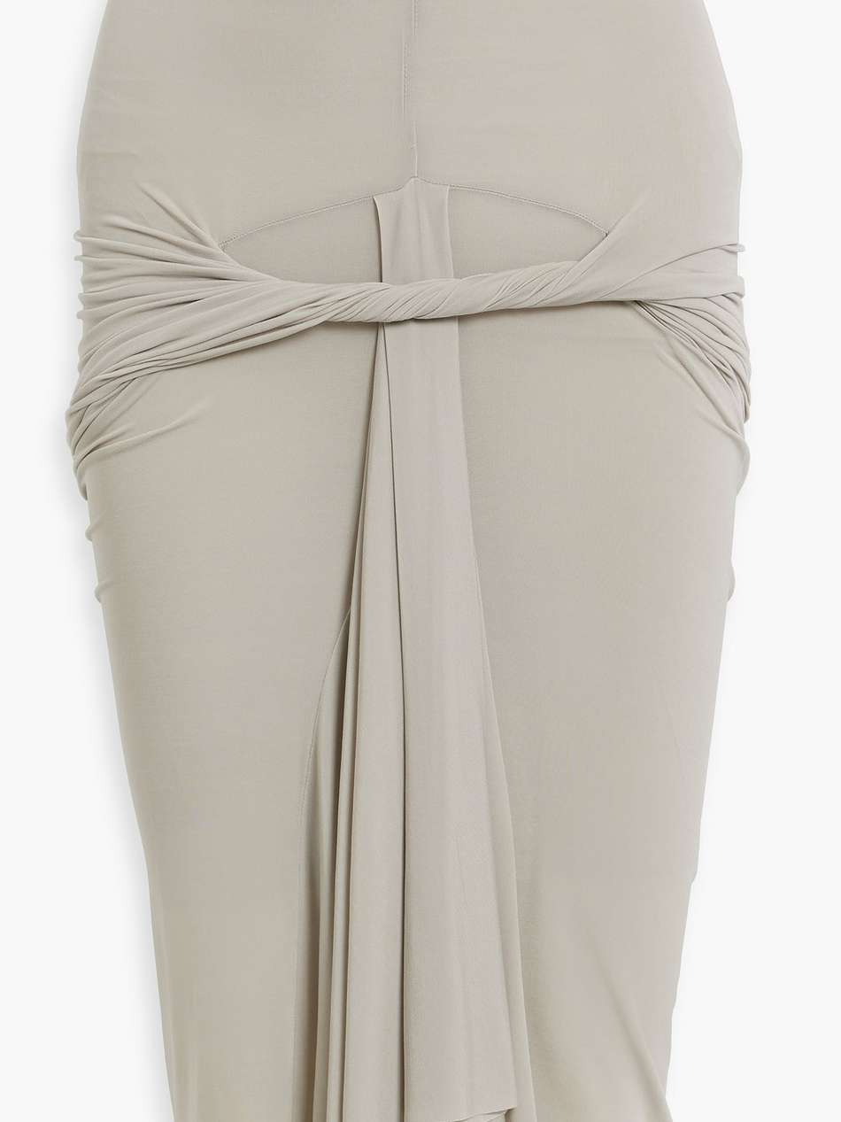twisted cupro-jersey skirt