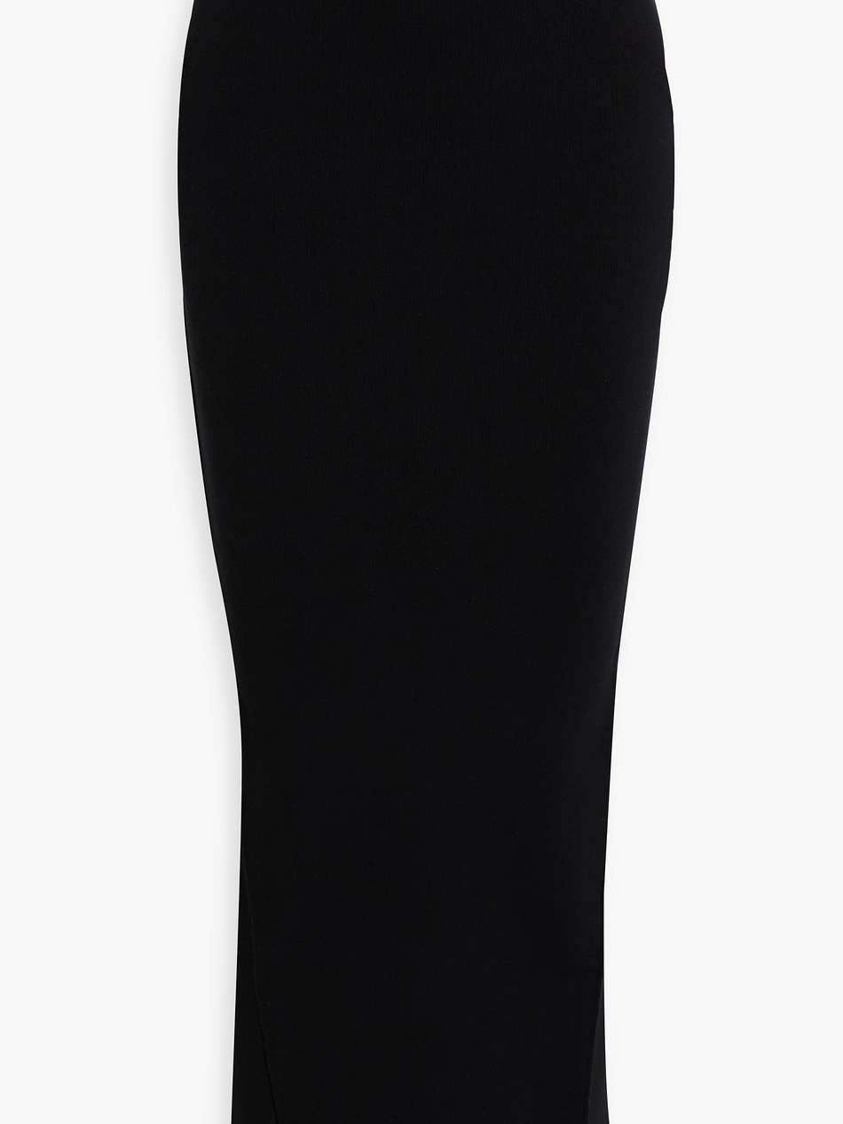 column stretch-knit maxi skirt