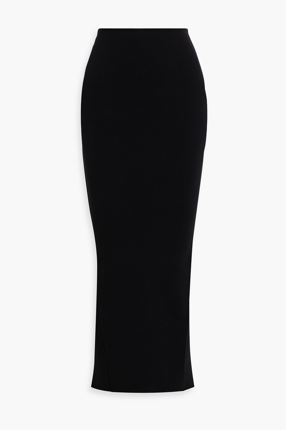 Rick Owens Column Stretch-knit Maxi Skirt In Black