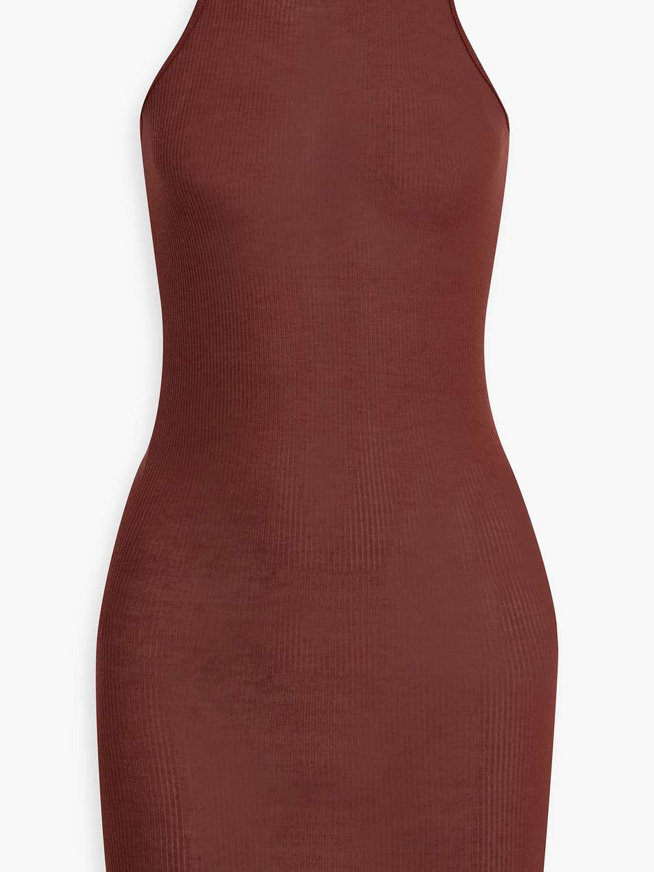 henna ribbed jersey mini dress