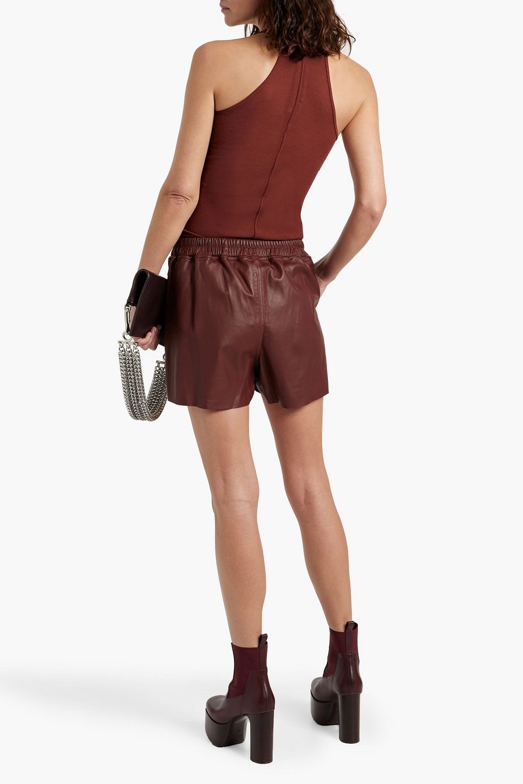 RICK OWENS Leather shorts