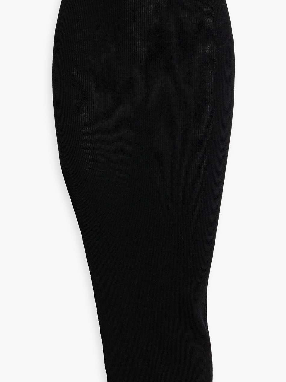 ziggy ribbed wool-blend midi skirt