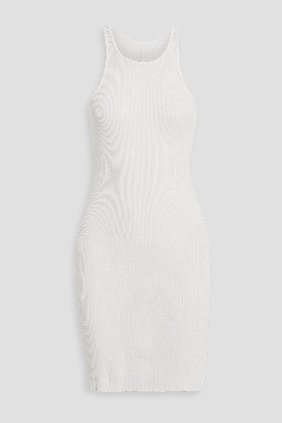 Rick Owens Ribbed Jersey Mini Dress In White | ModeSens Rick Owens Ribbed Jersey Mini Dress In White | ModeSens
