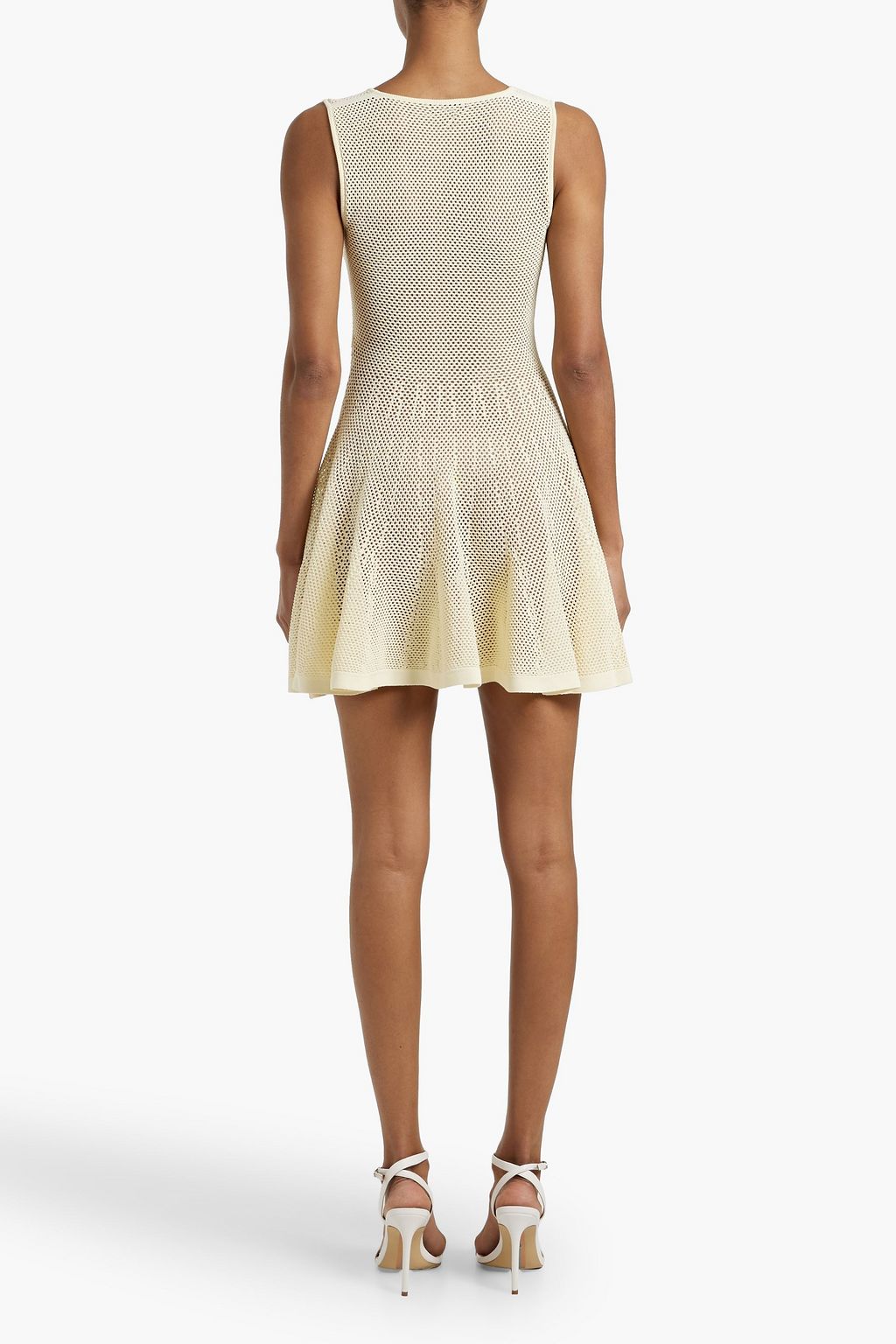 ALAÏA Fluted open-knit mini dress