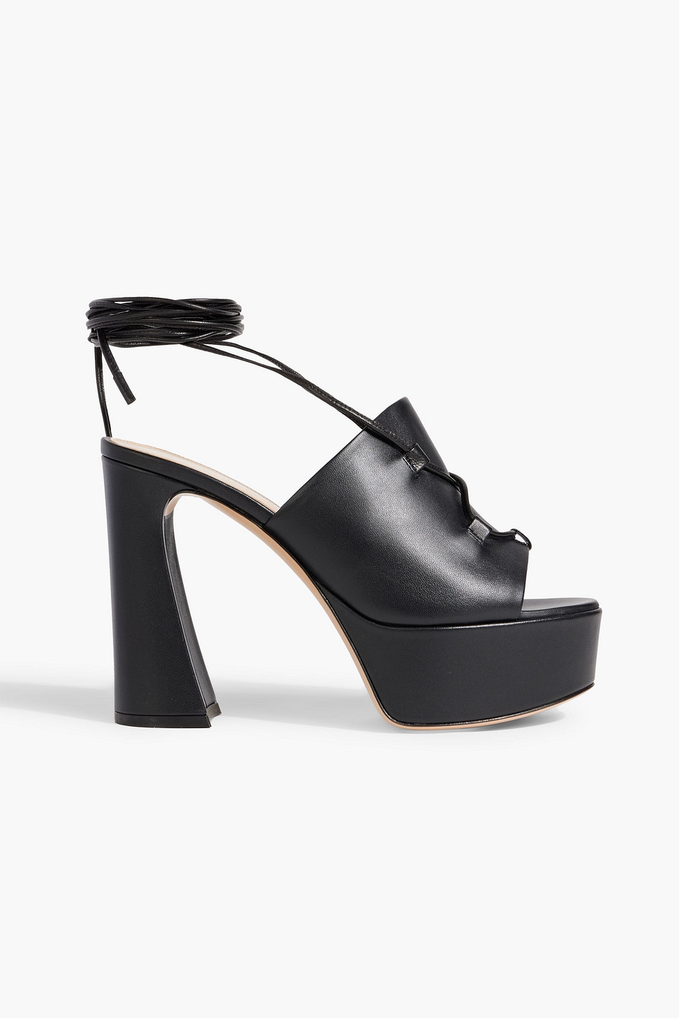 Gianvito Rossi Holly Lace-up Sandals In Black