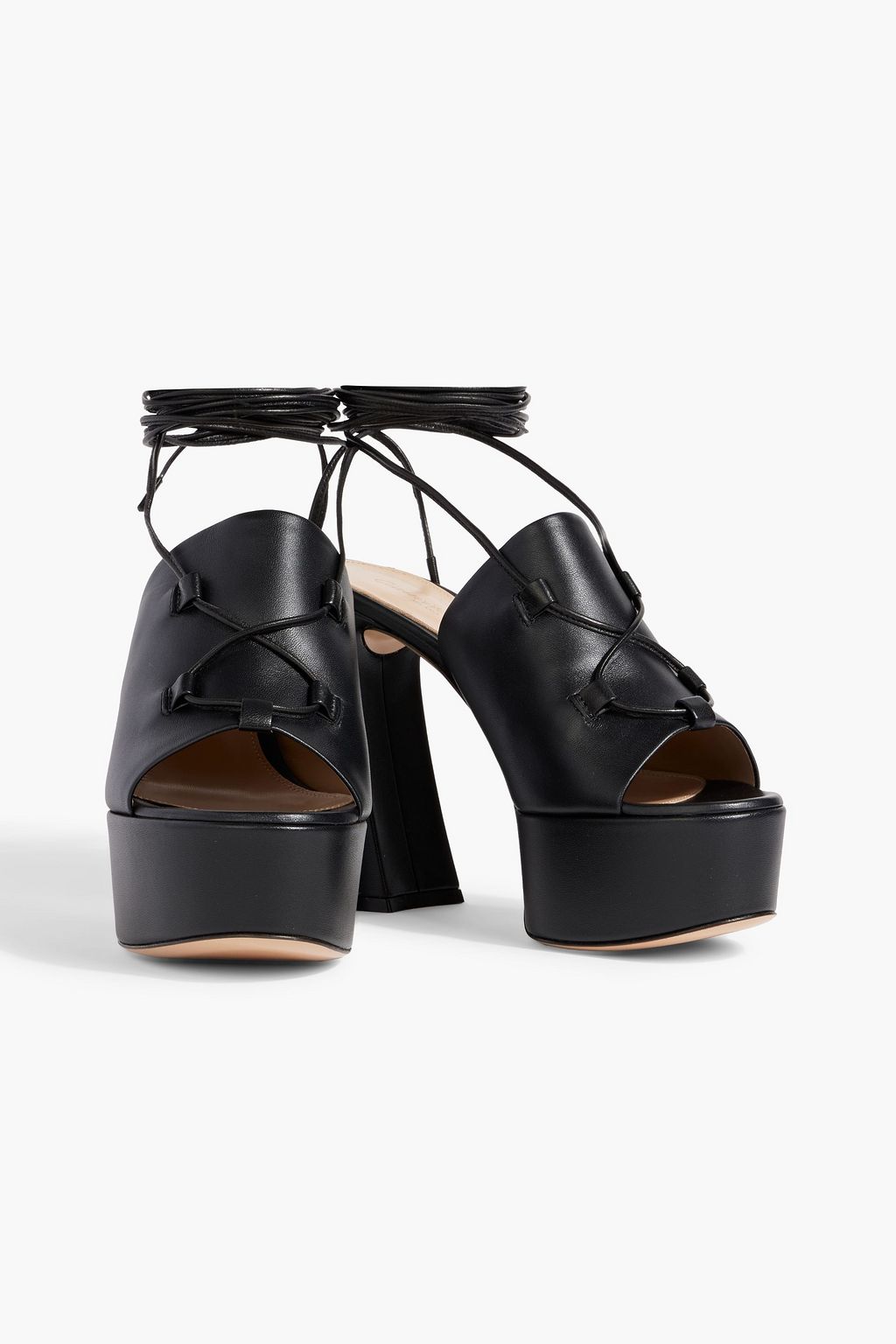 GIANVITO ROSSI Holly lace-up leather platform sandals