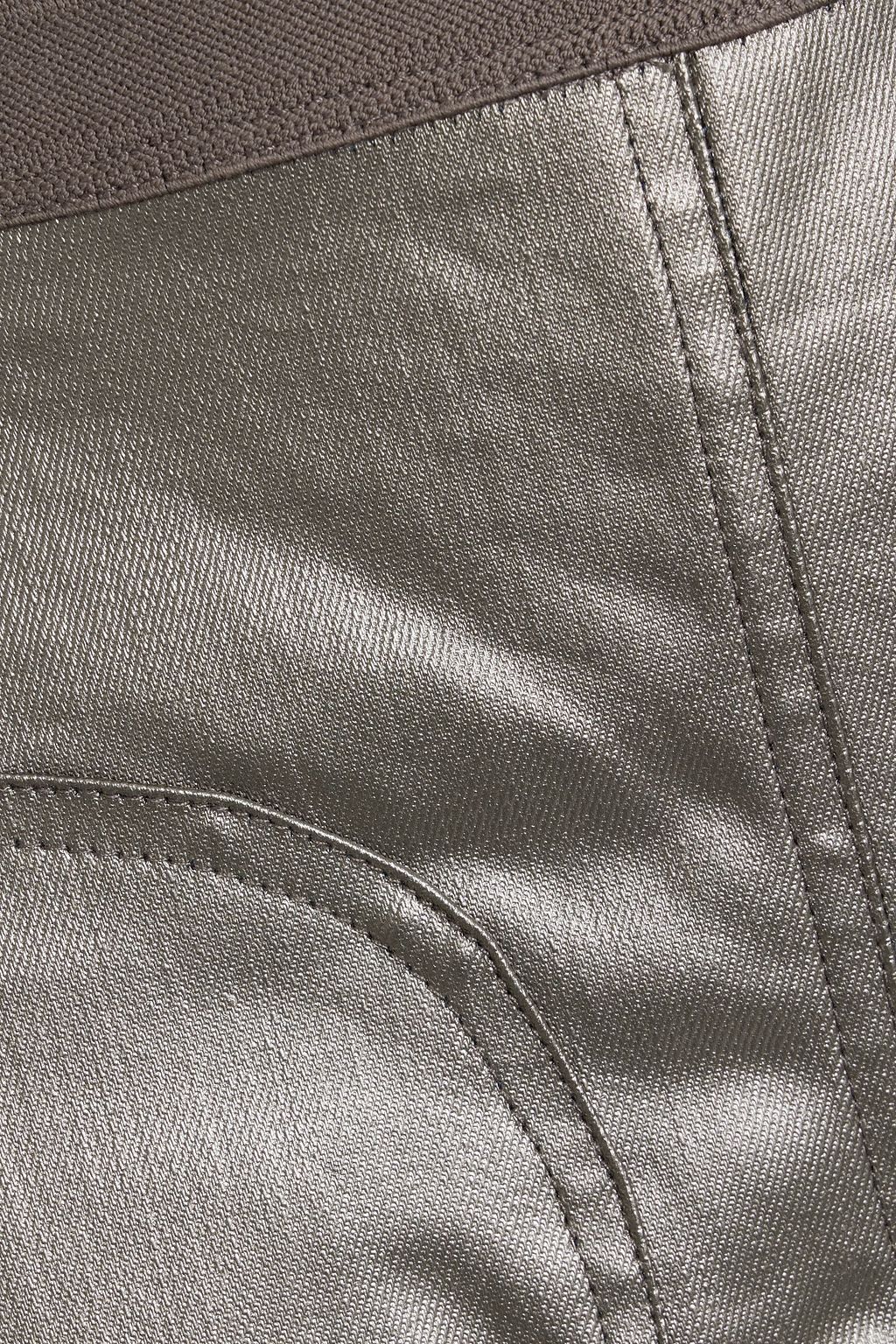 RICK OWENS Coated low-rise skinny jeans
