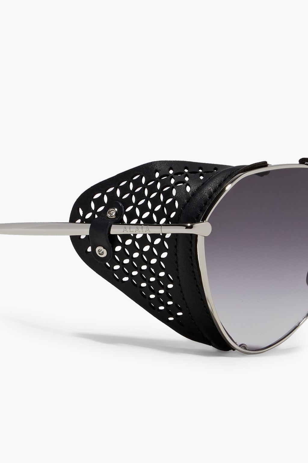 ALAÏA Aviator-style gold-tone and crocodile sunglasses