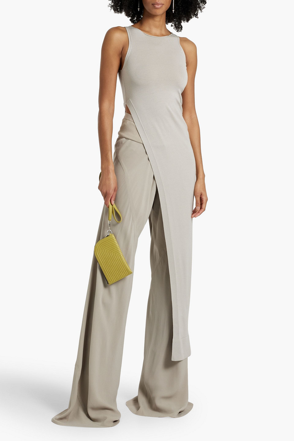 Rick Owens Wool Top In Stone