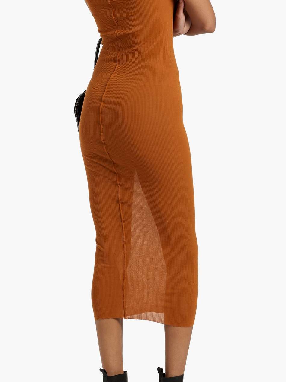 ribbed jersey midi dress