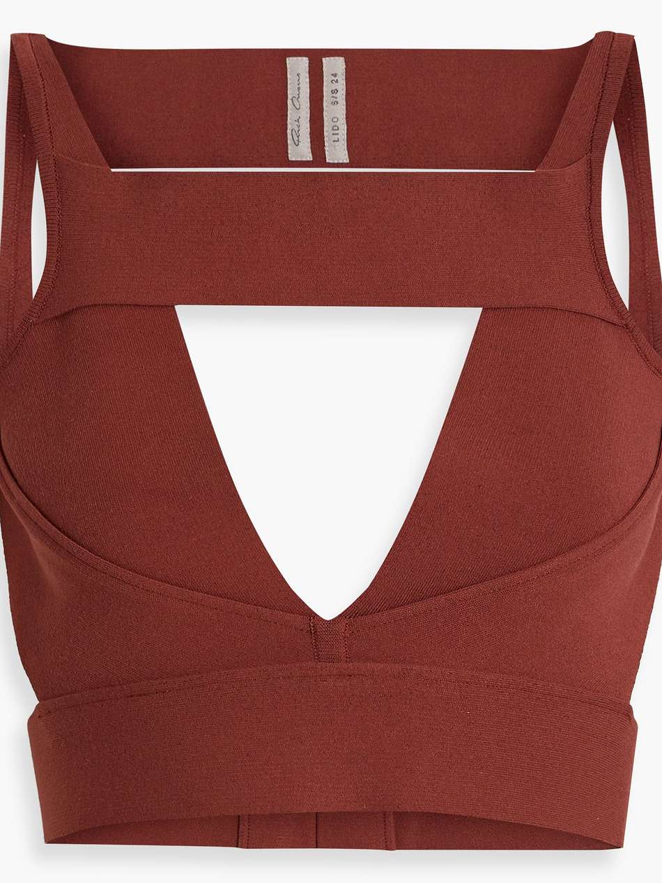 sling cutout stretch-knit bra top