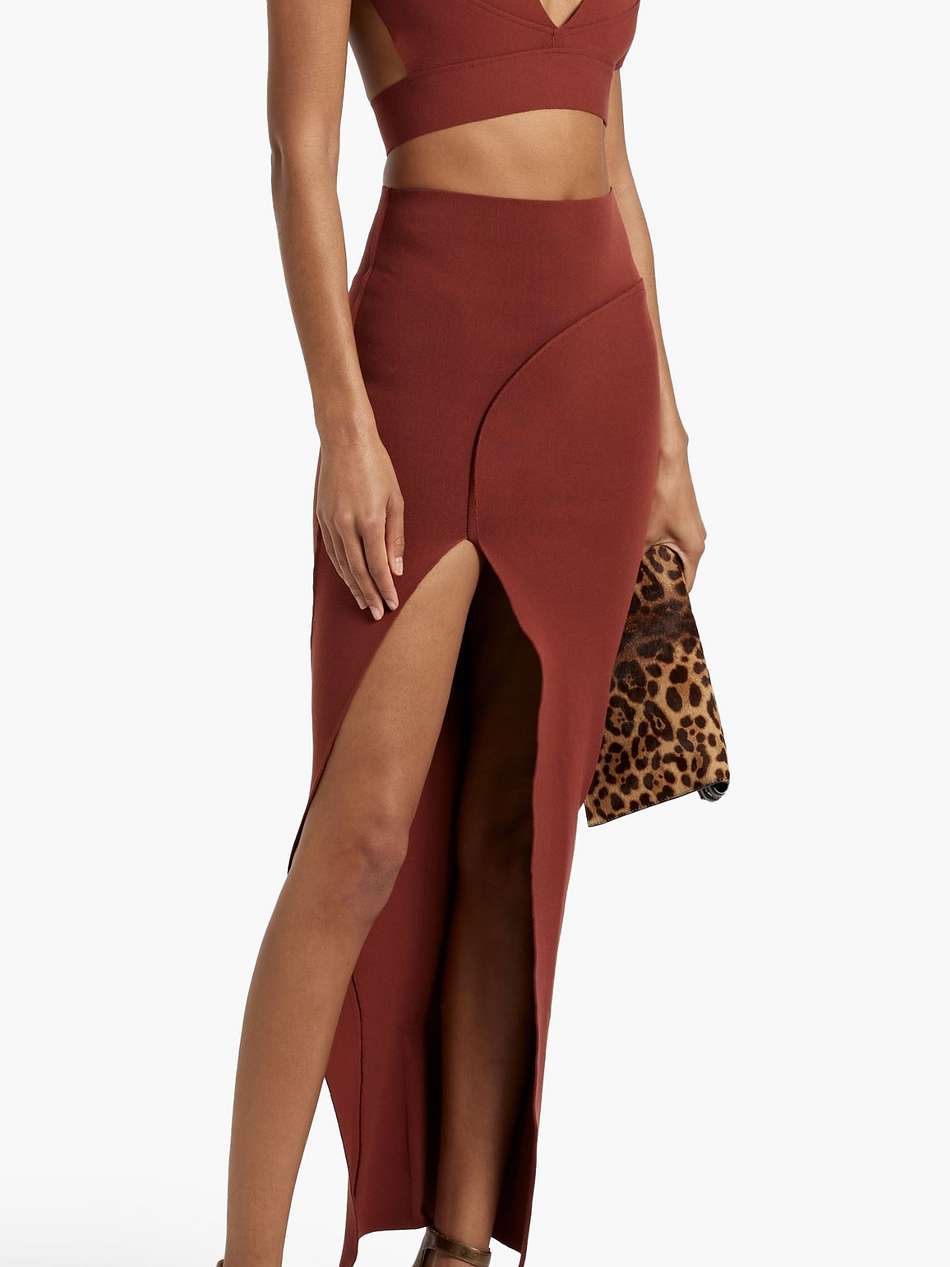 sling cutout stretch-knit bra top