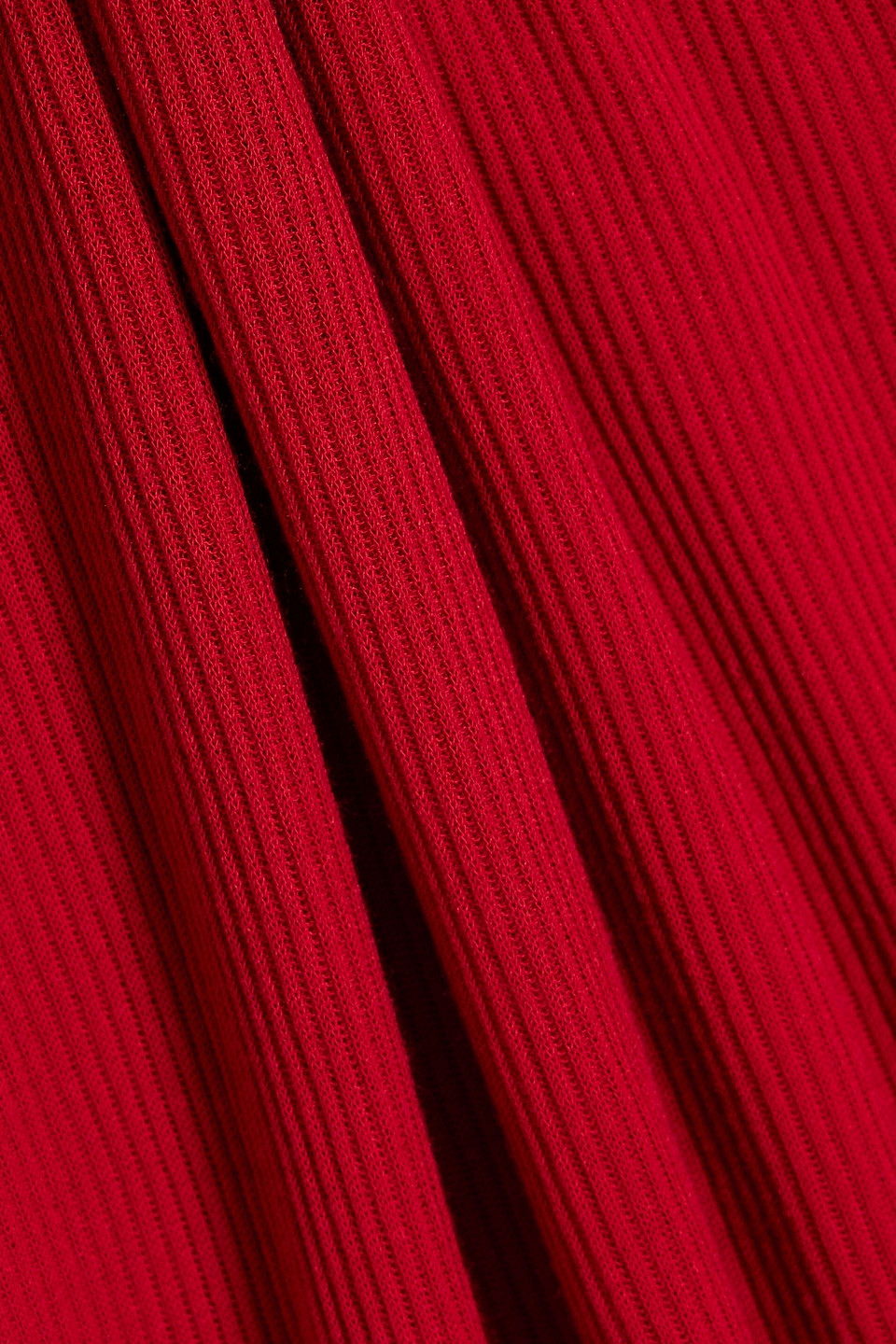 Rick Owens Skorpio Ribbed-knit Midi Dress In Red