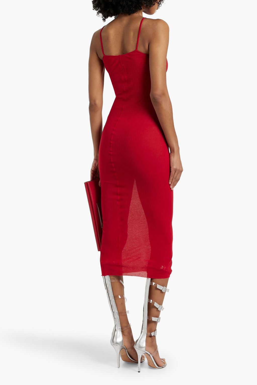 RICK OWENS Skorpio ribbed-knit midi dress