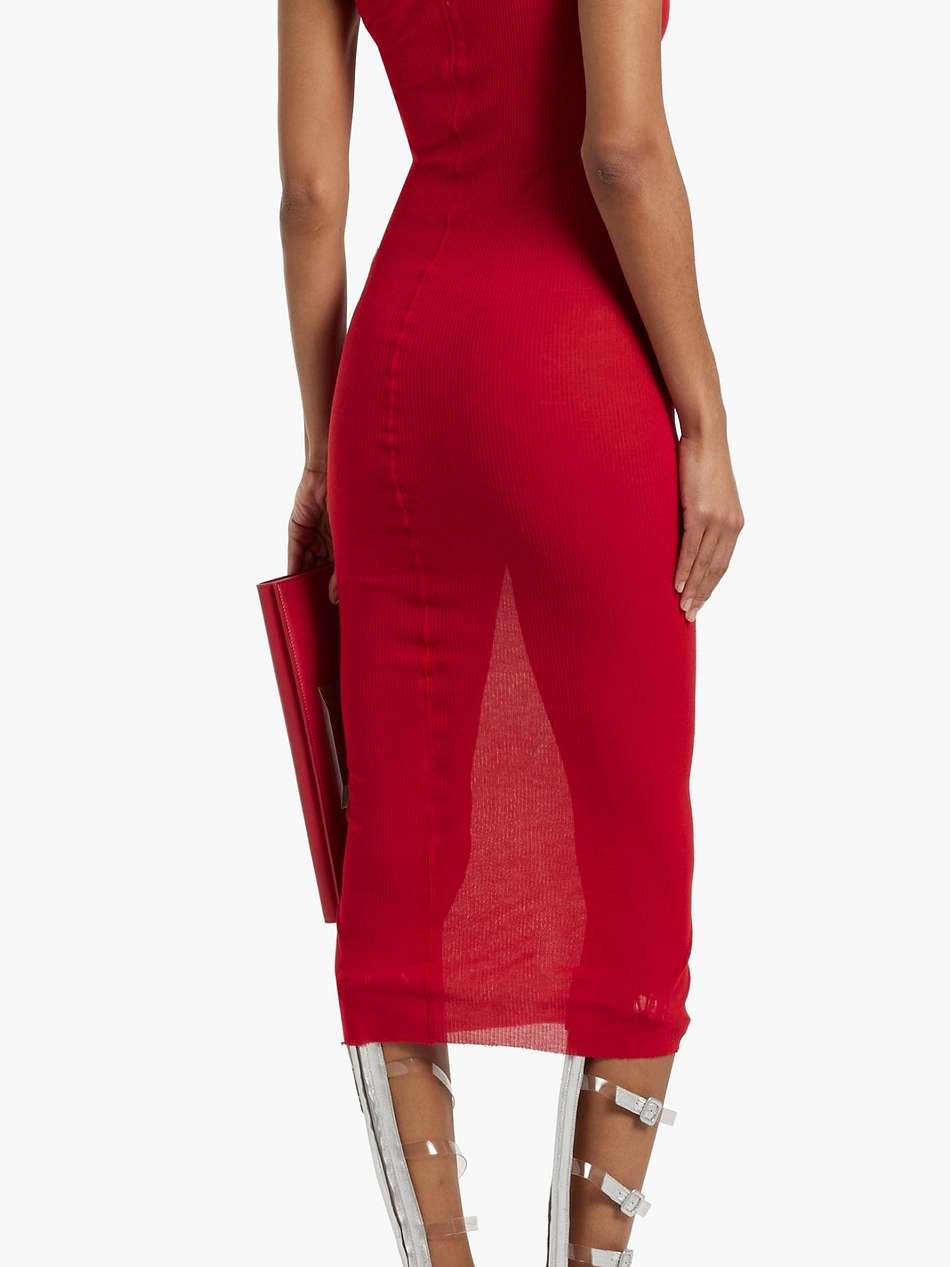 skorpio ribbed-knit midi dress