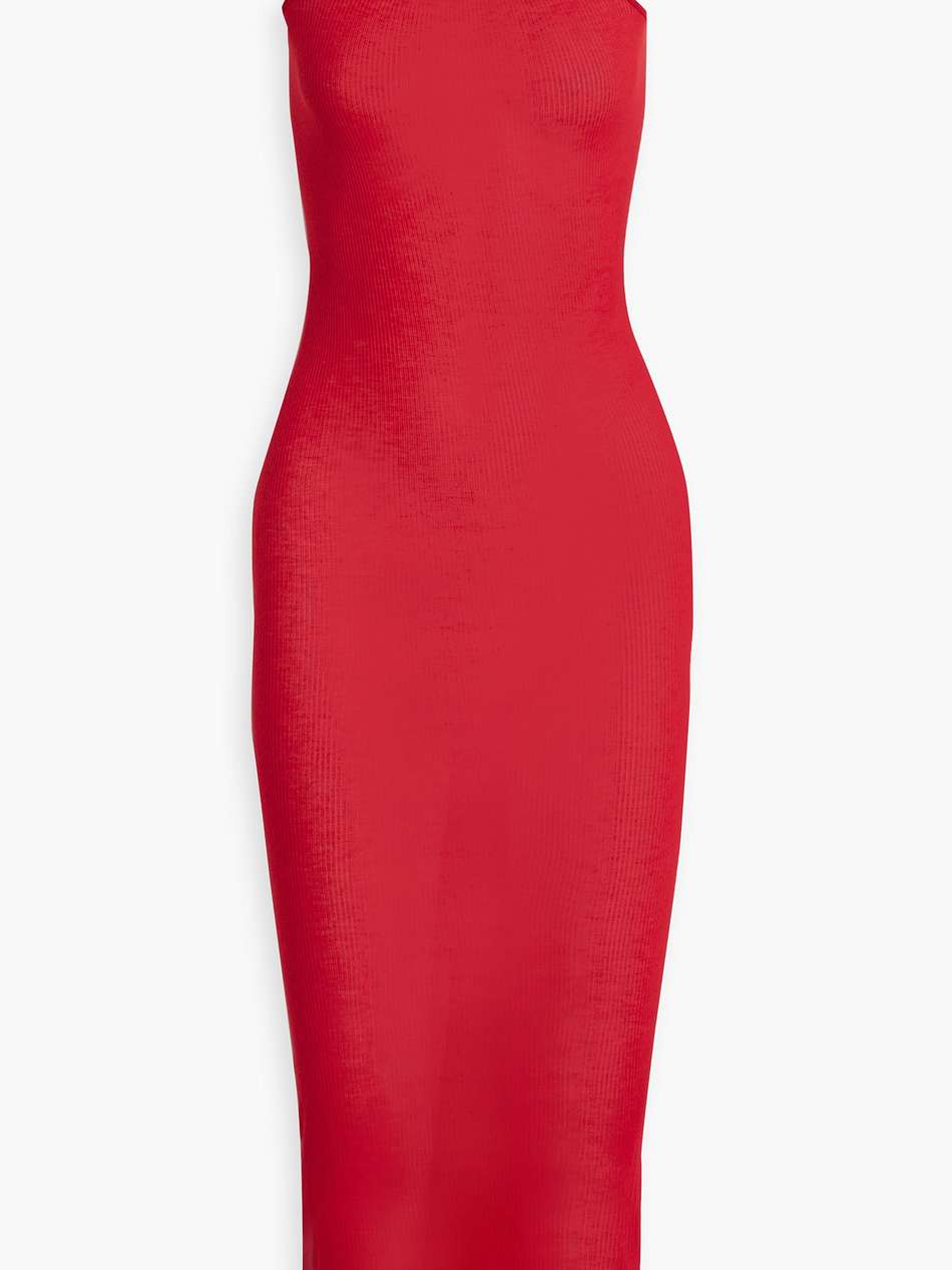 skorpio ribbed-knit midi dress