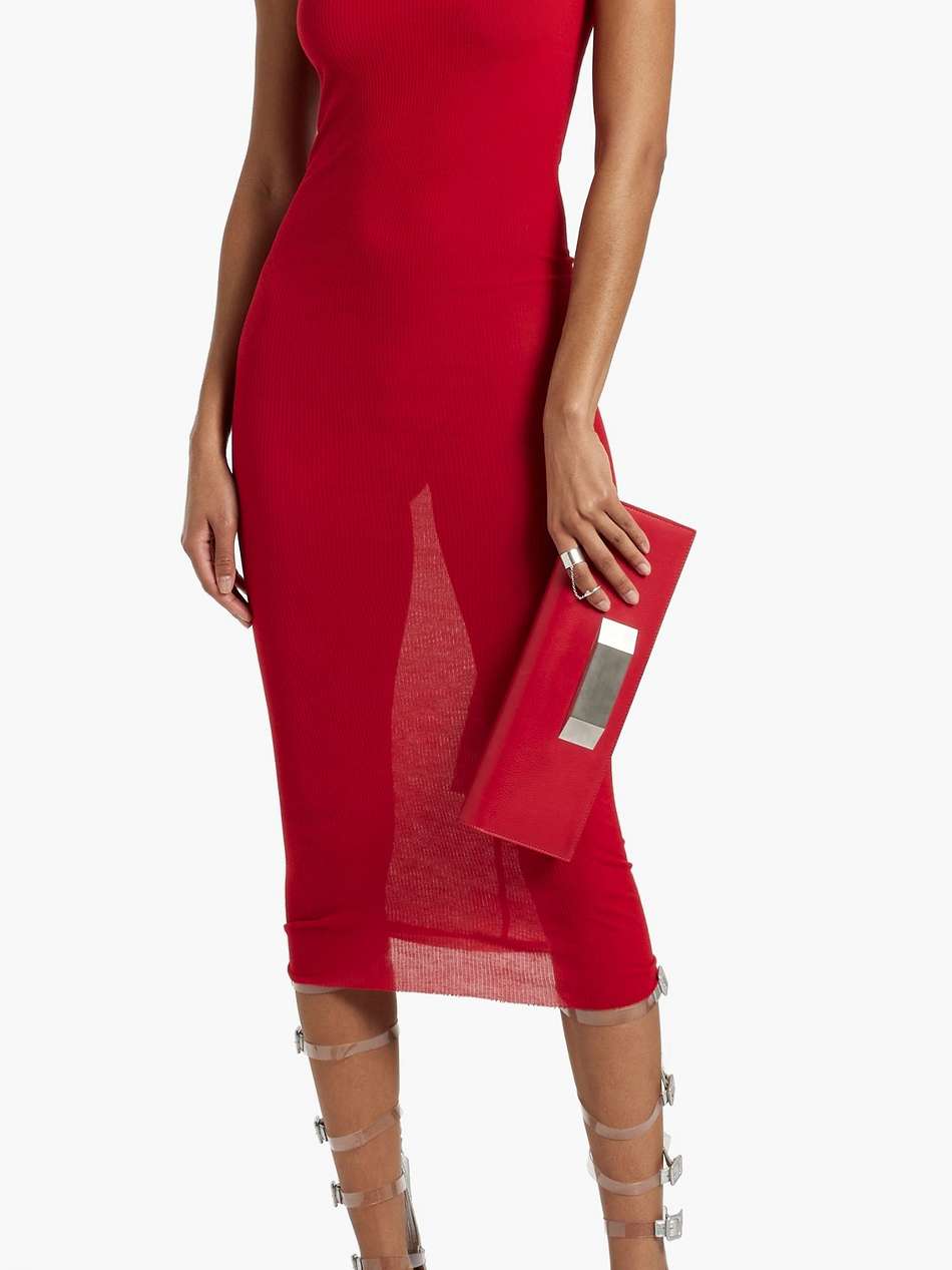 skorpio ribbed-knit midi dress