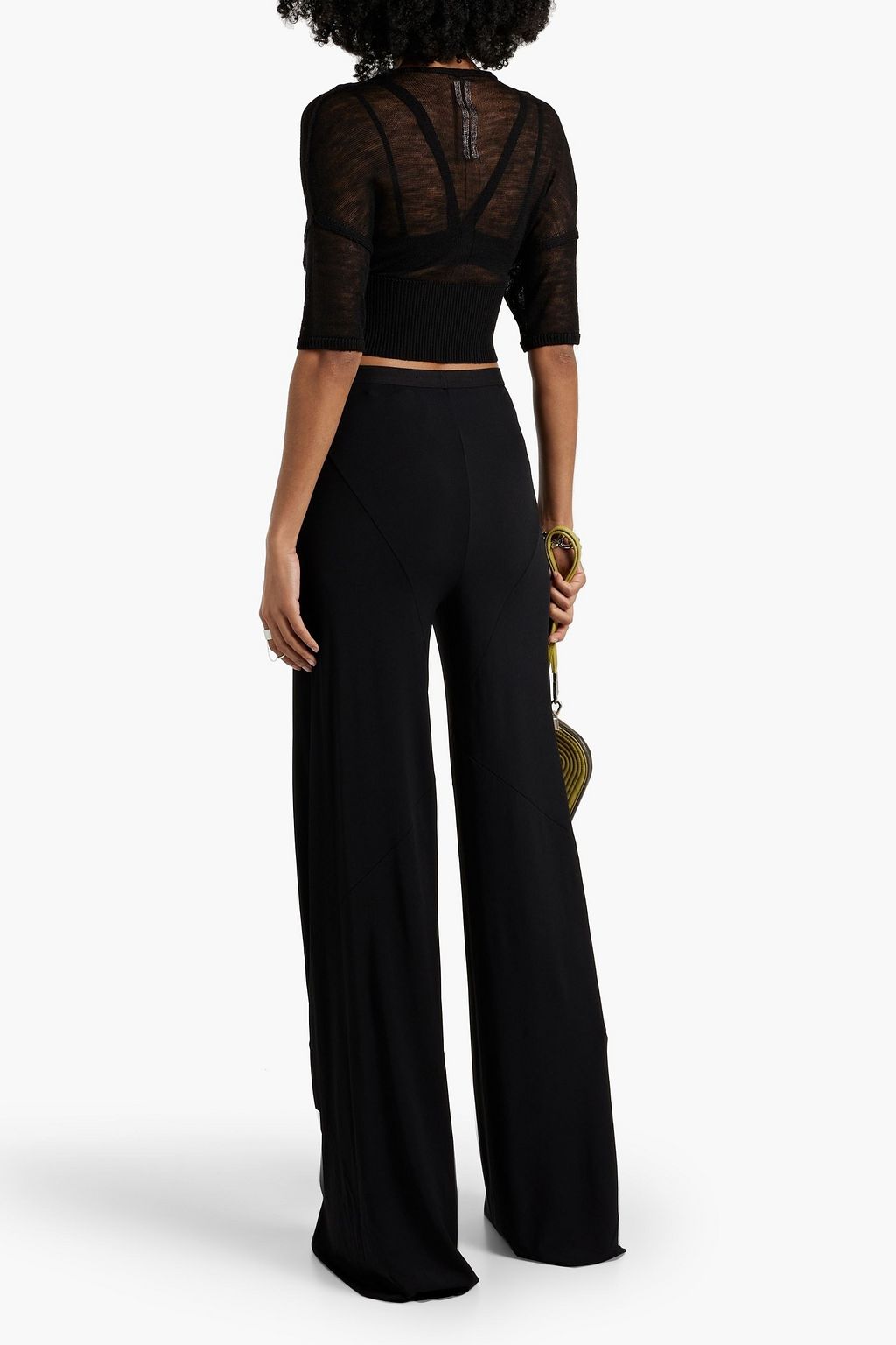 RICK OWENS Henna cropped wool top