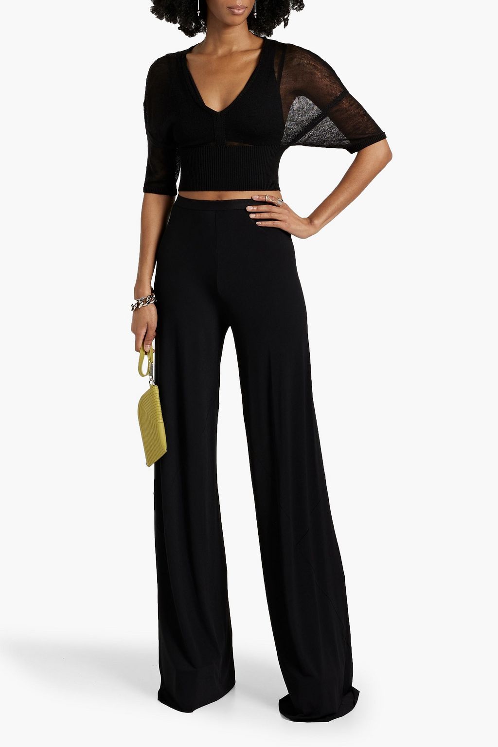 RICK OWENS Henna cropped wool top