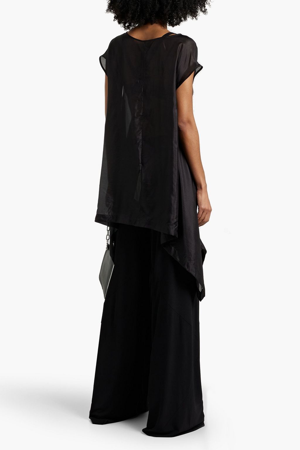 RICK OWENS Faun draped silk top