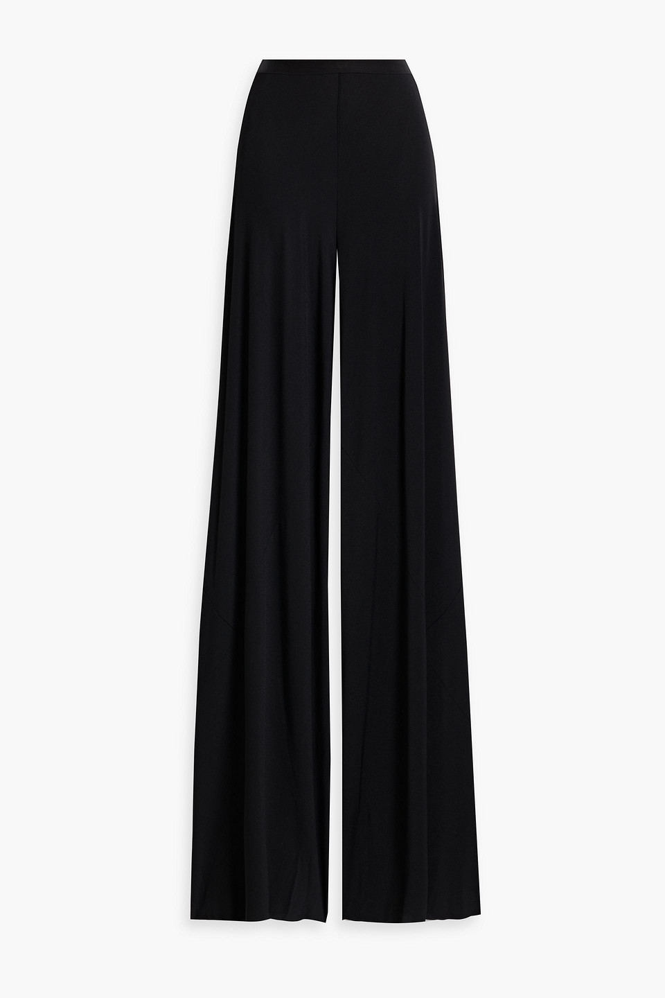 Rick Owens Farrah Stretch-knit Wide-leg Pants In Black