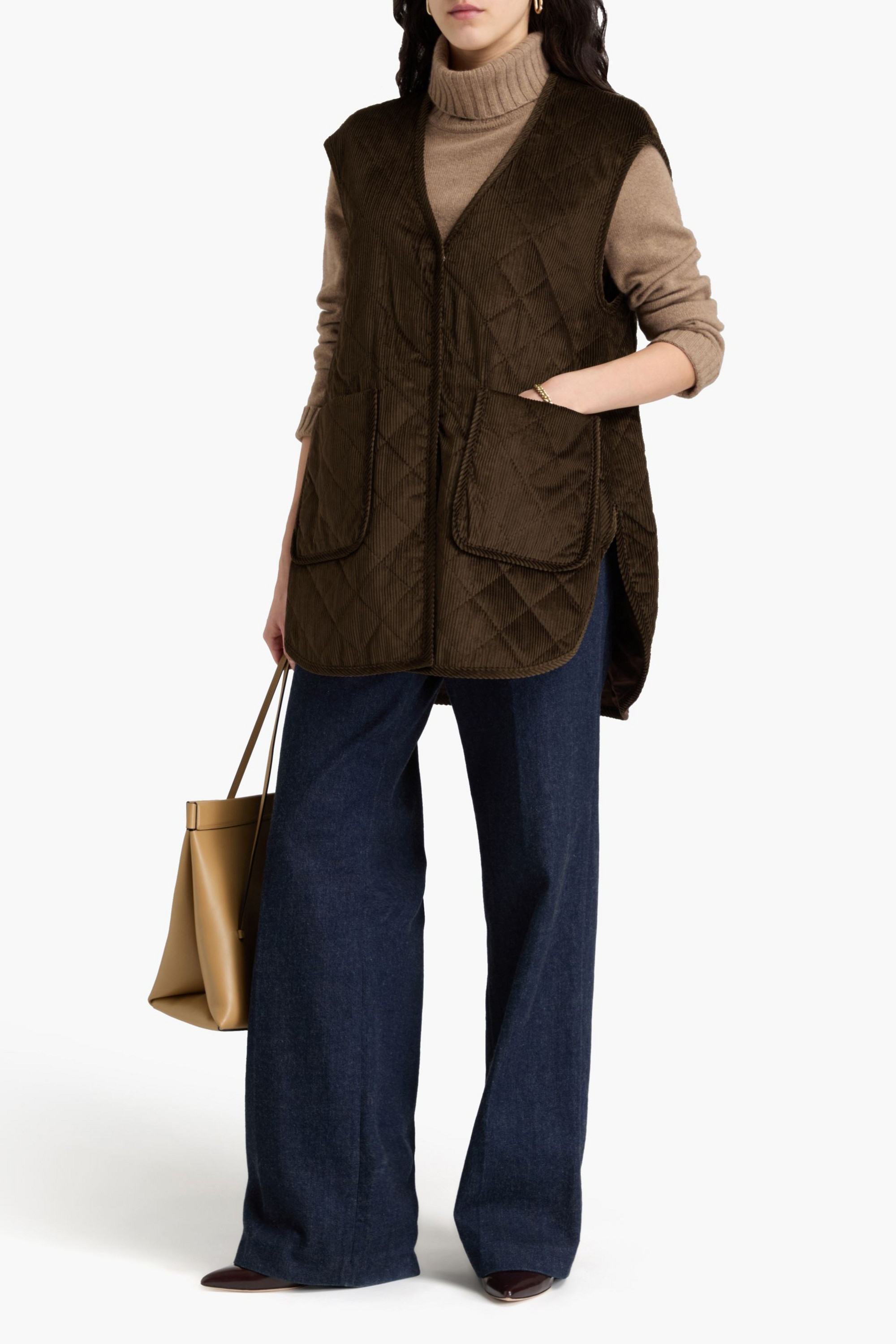 TOTEME Quilted cotton-corduroy vest