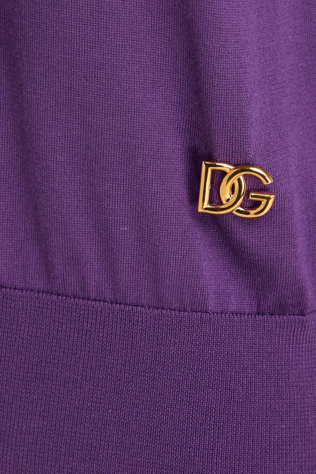 DOLCE&GABBANA كنزة رياضية من الحرير بأقسام متباينة الألوان مزينة بربطة بشكل فراشة