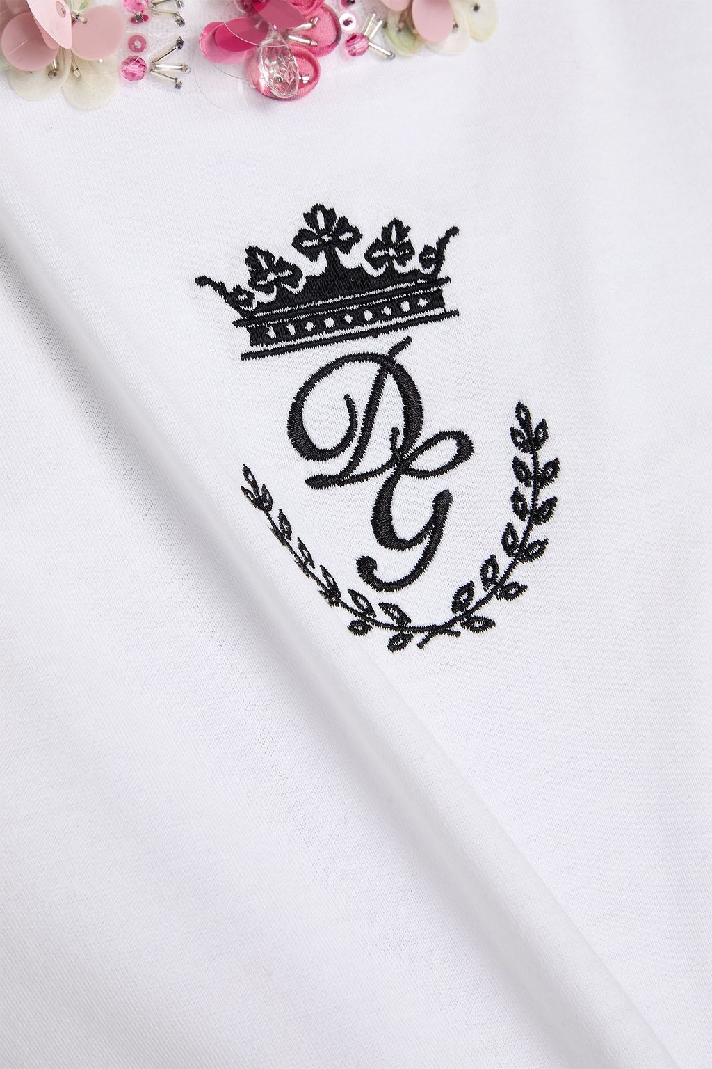 DOLCE&GABBANA بلوزة من الجيرسي القطني مُزيّنة بزخارف الأزهار