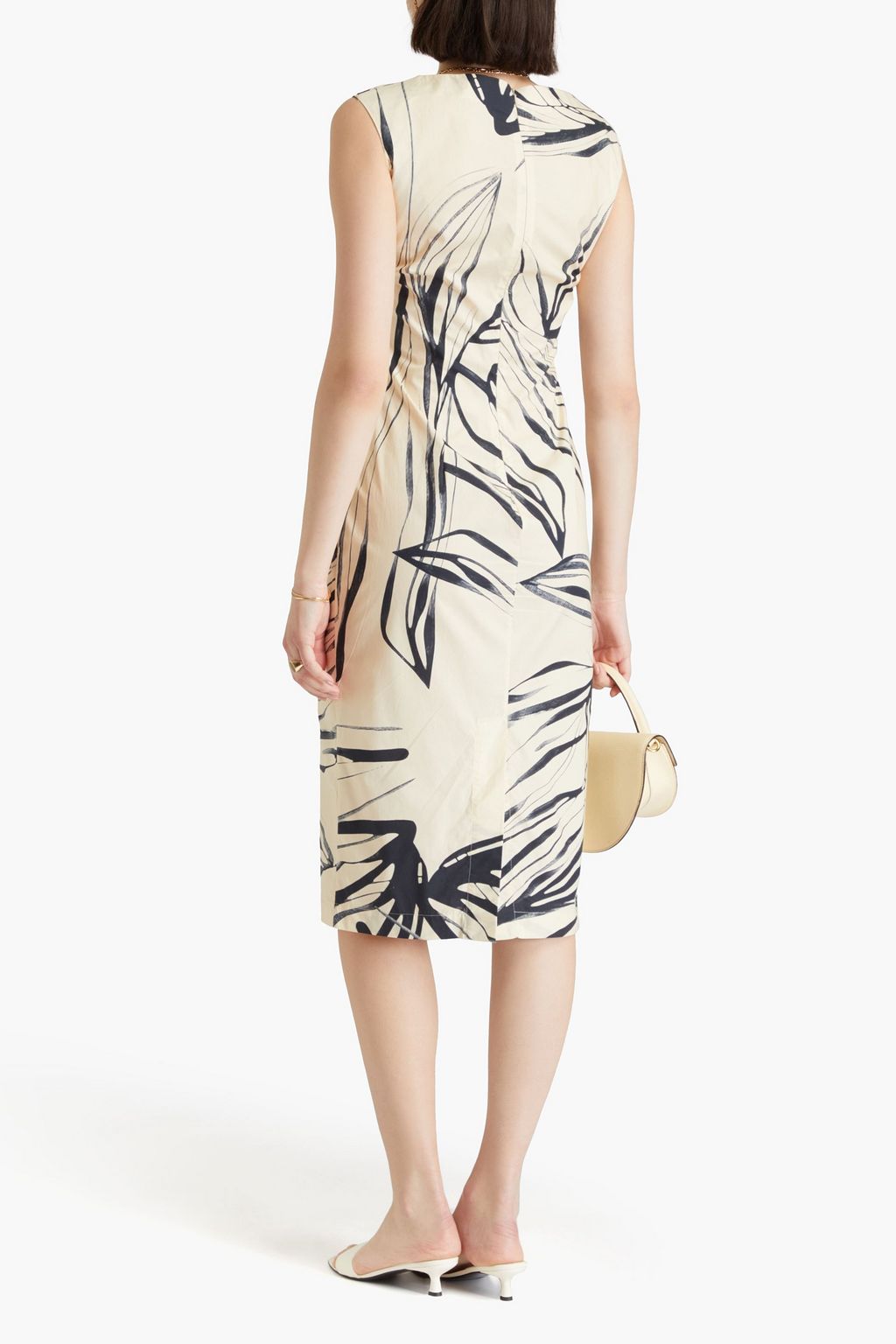GENTRYPORTOFINO Printed cotton-poplin midi dress